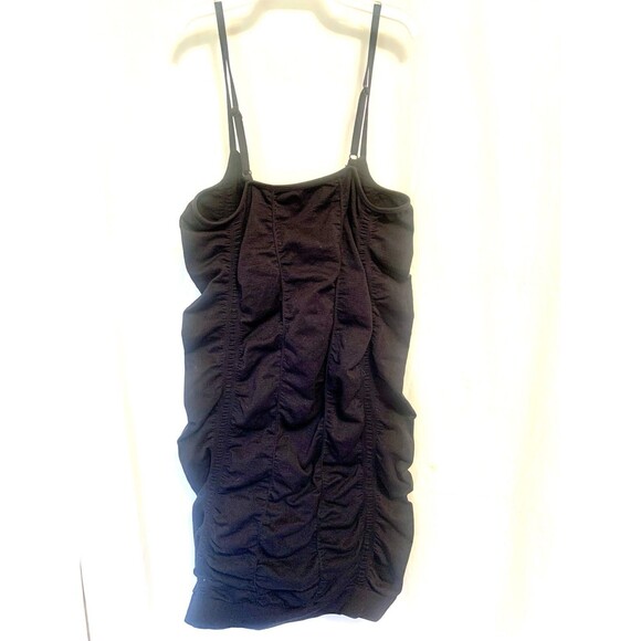 CHARLOTTE RUSSE Black Spaghetti Strap Bodycon Mini Dress Women Medium Goth Sexy - Picture 3 of 5